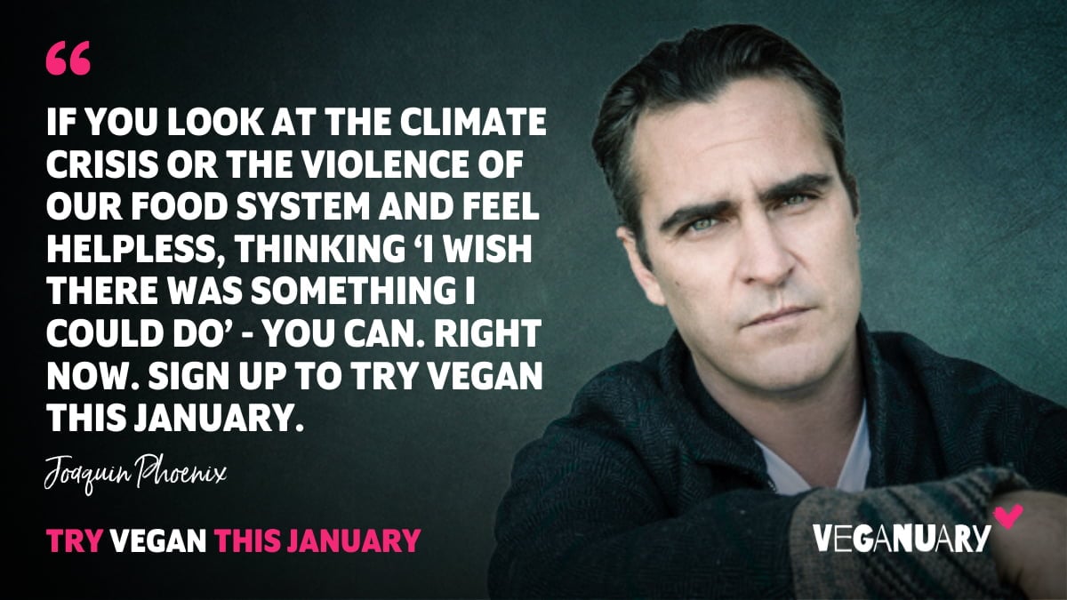 JOAQUIN PHOENIX VEGANUARY TWITTER