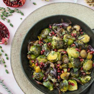 Maple-Roasted Brussels Sprouts with Chestnuts | The Flexitarian
