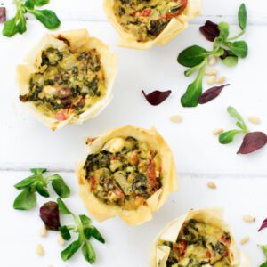 Mini Greek Quiches [vegetarian] | The Flexitarian