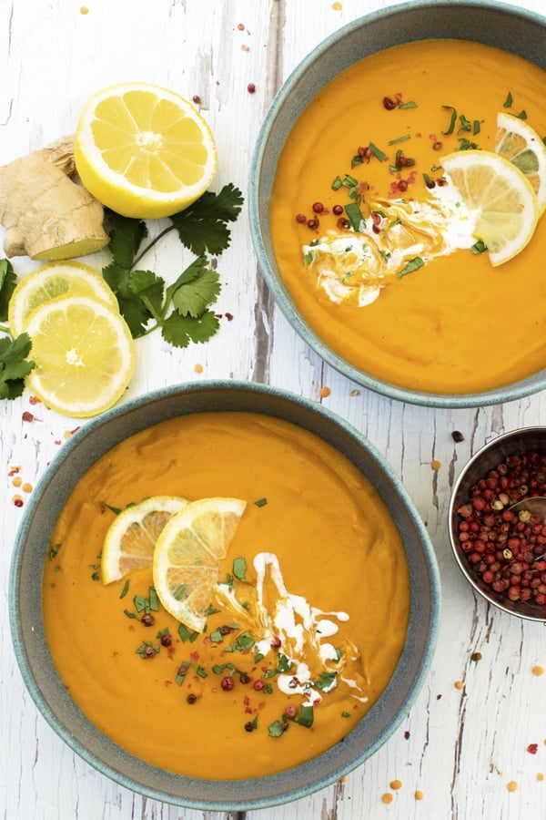 Lemon & Ginger Red Lentil Soup [vegan] [gluten free]-image