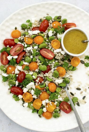 Broad Bean, Tomato & Barley Salad | The Flexitarian