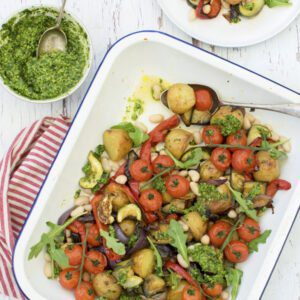 Summer Vegetable Traybake [vegan] 2020 © Annabelle Randles | The Flexitarian