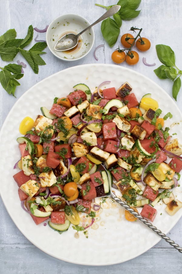 Watermelon & Halloumi Salad © Annabelle Randles | The Flexitari