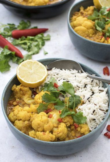 Caulifower & Red Lentil Curry by The Flexitarian