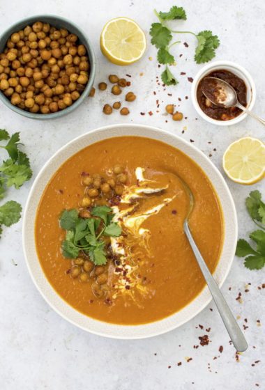 Moroccan Sweet Potato Soup by The Flexitarian