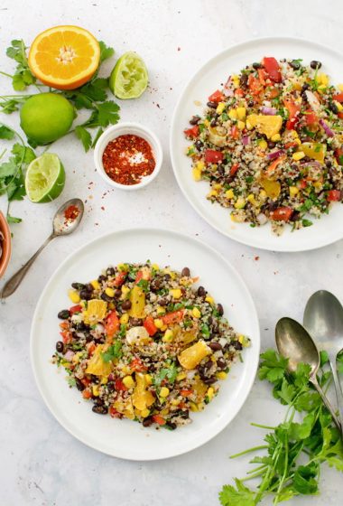 Orange & Black Bean Quinoa Salad [vegan] [gluten free]
