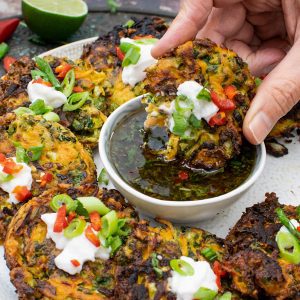 Cabbage & Carrot Fritters [vegetarian]