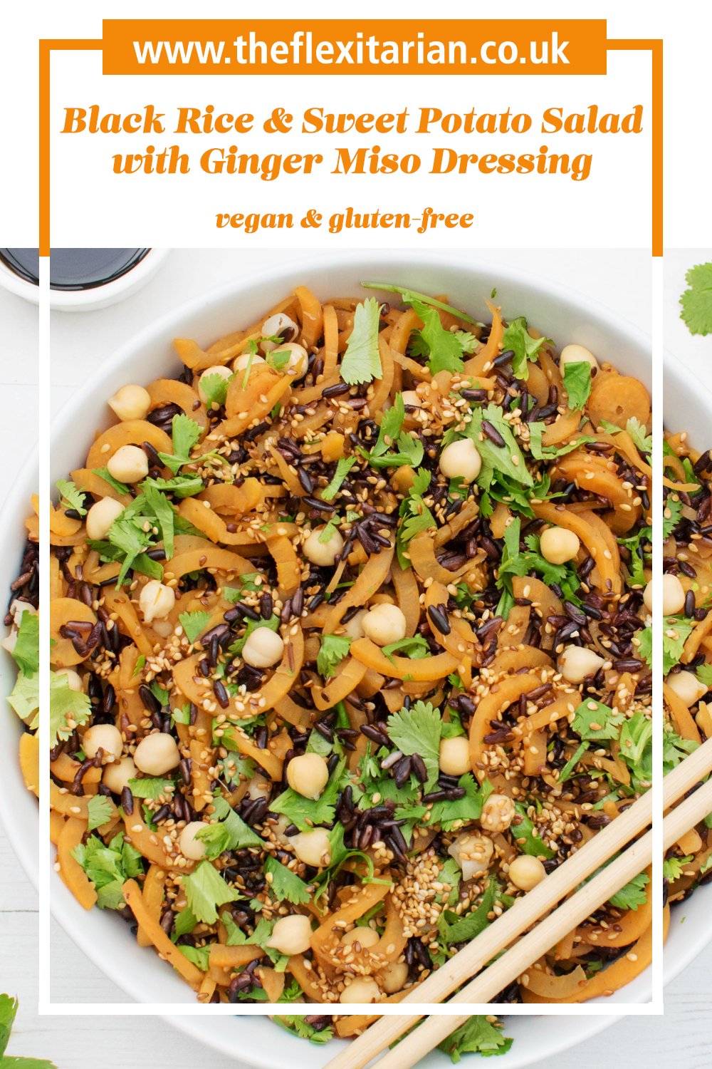 Black Rice & Sweet Potato Salad with Ginger Miso Dressing
