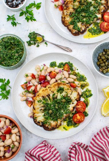 Cauliflower Steaks with Salsa Verde | The Flexitarian