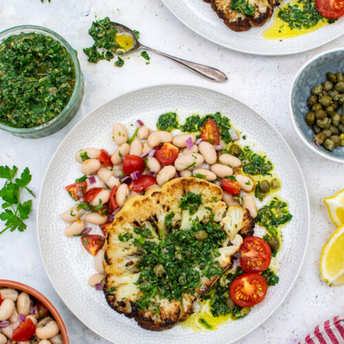 Cauliflower Steaks with Salsa Verde | The Flexitarian
