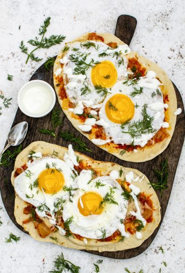 Kimchi and Egg Flatbreads | The Flexitarian