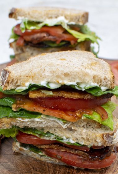 Vegan BLT Sandwich with Tempeh Bacon by The Flexitarian