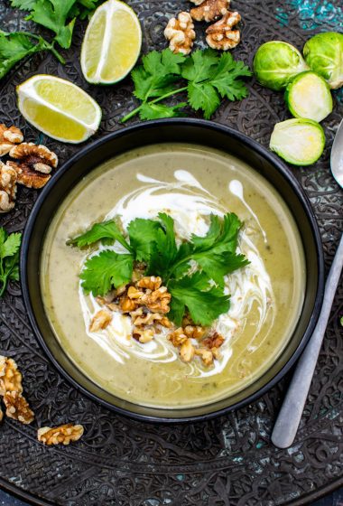 Curried Brussels Sprout Soup by The Flexitarian