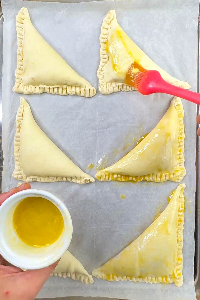 Triangular Apple Easy Apple Turnovers Recipe with Homemade Stewed Apples