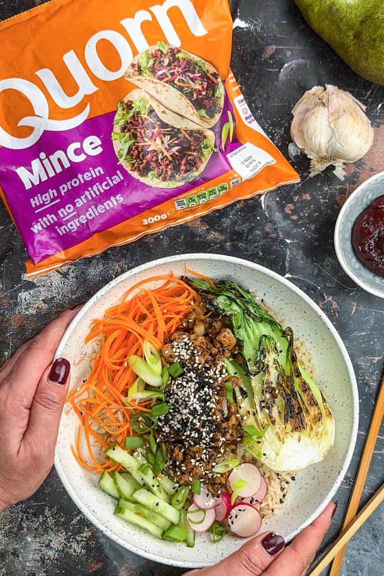 No Beef Bulgogi Bowls (with Quorn Mince)