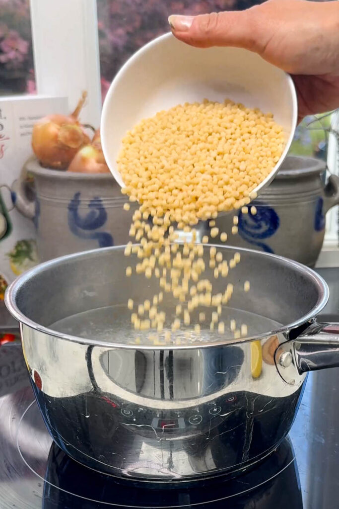 cooking pearl couscous