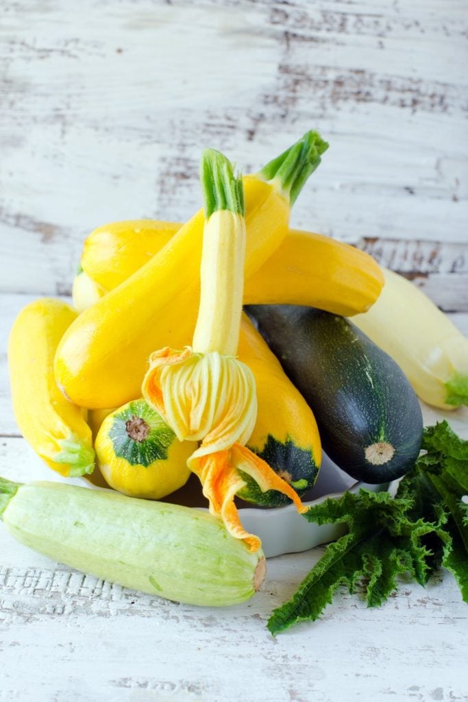 pile of courgettes