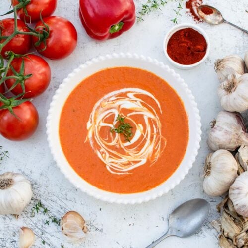 roasted red pepper and tomato soup