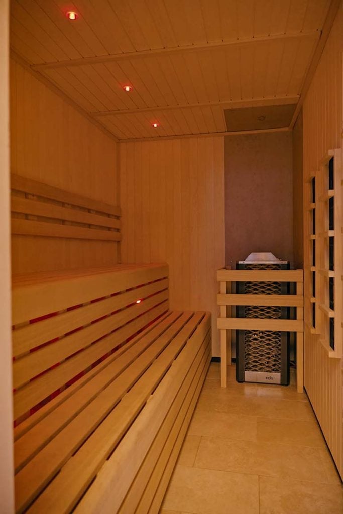 Wooden sauna at Oru East Dulwich wellness space